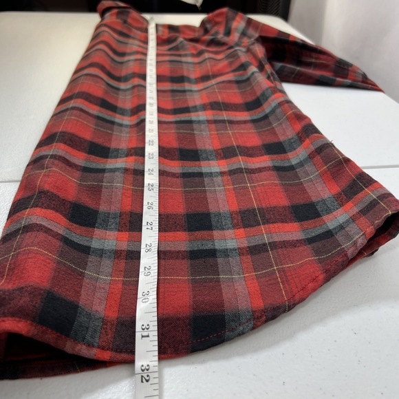 Eddie Bauer Men's Red & Gray Plaid Long Sleeve Shirt Size Large - Picture 12 of 12